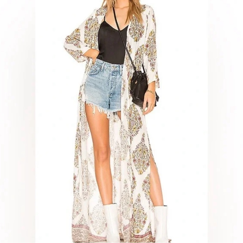 Show Me Your Mumu Women's Karmyn Cape Flower Shower Gauze Size Large Floral